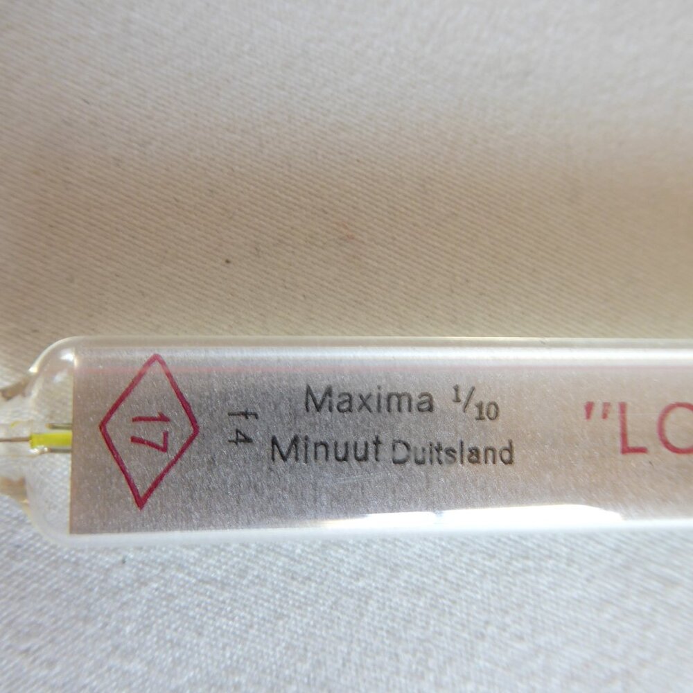 VINTAGE 5” GERMAN MEDICAL GLASS THERMOMETER MERCURY “LOMA” CELSIUS - Picture 4 of 9